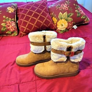 G By Guess faux fur ankle booties